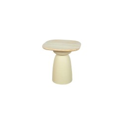 Table d'Appoint Blanc Cassé 45cm
