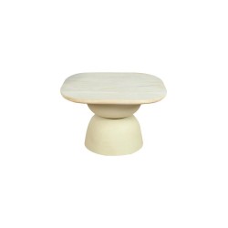 Table d'Appoint Blanc Cassé 60cm