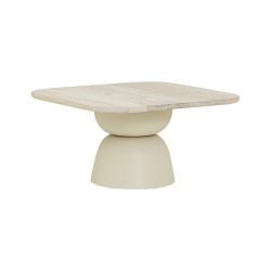 Table d'Appoint Blanc Cassé 80cm