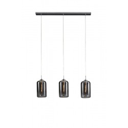 Suspension cylindriques en verre style moderne 3 ampoules