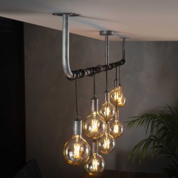 Suspension ampoules suspendues de style industriel
