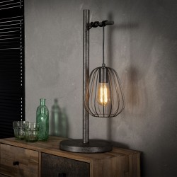 Lampe de table cage de métal suspendu à structure en métal de style industriel vintage