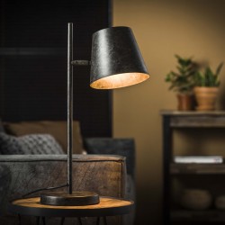 Lampe de table un abat-jour spot en métal monté sur une barre de style industriel