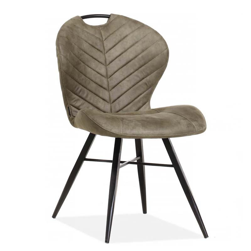 Lot 2 chaises design en tissu Conco