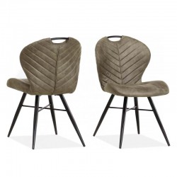 Lot 2 chaises design en tissu Conco