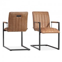 Lot 2 chaises design en tissu Giany