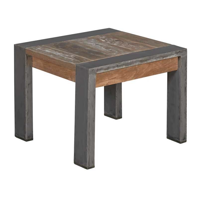 Table basse en teck et métal 60x60 Navarre Table basse en teck et métal 60x60 Navarre
