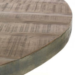 Table à manger ronde à vendre en bois manguier et pieds en métal