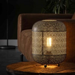 Lampe de table un abat-jour forme lampion style contemporain
